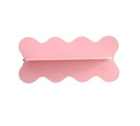 Kueohse Estante de Pared de Madera con Forma Ondulada para Almacenamiento, Decoración del Hogar, Color Rosa