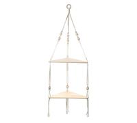 Kueohse Estantes con Estante de Madera 1 Estante Hecho a Mano para Plantas Colgantes y DecoracióN con Cuerda de Macramé y Estante
