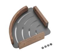 Kueohse Estantes de Baño de Madera de Nogal, Estante de Almacenamiento Esquinero para Ducha Montado en la Pared, Estante Organizador de Cocina