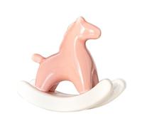 Kueohse Estatua de Caballo Mecedora de CeráMica para el Hogar, Escultura de Arte Moderno para DecoracióN de Estantes de Mesa, Adorno de Escritorio de Estatuilla EstéTica,B