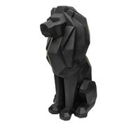 Kueohse Estatua de LeóN DecoracióN de LeóN - Regalos para Hombres Escultura GeoméTrica Elegante Figura de LeóN DecoracióN para Sala de Estar Oficina Negro