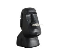 Kueohse Estatua de Piedra de la Isla de Pascua Caja de Toallas de Papel Decoración del Hogar Estatua Decoración Retro para la Sala de Estar Accesorios para el Hogar B