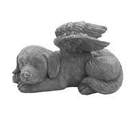 Kueohse Estatua Tallada de la Marca de la LáPida Conmemorativa del Animal DoméStico del del Perro, Resina, Acabado de Piedra