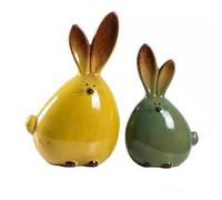 Kueohse Estatuilla de Conejo de CeráMica DecoracióN del Hogar Muebles Estatuas de Animales Porcelana Arte Moderno DecoracióN del Hogar Regalo
