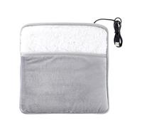 Kueohse Esterilla eléctrica de 5 V USB almohadilla térmica para manos/pies en invierno, lavable, para casa, oficina, pies, piernas, cintura, 30 x 30 x 2,5 cm