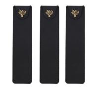 Kueohse Estuche de para 3 Bolígrafos, Estuche para un Solo Lápiz, Estuche para Bolígrafo con Botón A Presión para Bolígrafo Estilográfico, Color Negro