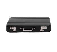 Kueohse Estuche para tarjetas de visita Mini Bolsa de transporte Tarjetero Tarjetero con contraseña Se utiliza tarjetas de visita, etc. Negro, Negro