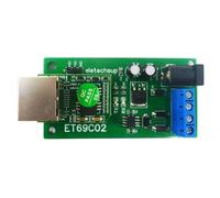 Kueohse ET69C02 Convertidor de Bus de Red Ethernet IP RJ45 A RS485 para Servidor Cliente Esclavo Modbus RTU MQTT PLC