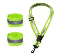 Kueohse Faja Reflectante para Caminar de Noche, Equipo para Correr Reflectante de Alta Visibilidad Durante la Noche, con 2 Brazaletes Reflectantes