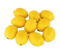 Kueohse Fake Fruit Home House Kitchen Party Decoration Artificial Lifelike Simulation Amarillo Lemon 10Pcs Set