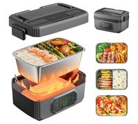 Kueohse Fiambrera Eléctrica Inalámbrica de 21000 MAh, Recargable, 1,2 L, para Adultos, Portátil, Autocalentable.