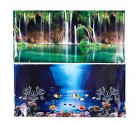 Kueohse Fondo Fresco Poster de Paisaje del de Acuario Fondo del Tanque de