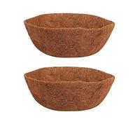 Kueohse Forro de de 14 Pulgadas para Jardineras, 2 Piezas Revestimientos Redondos de Cestas de Plantas de Repuesto Forro de Fibra de Natural para Cesta Colgante