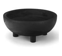 Kueohse Frutero de Madera de Paulownia Natural con Forma de Lazo Grande de 28 Cm, Color Negro