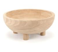 Kueohse Frutero de Madera de Paulownia Natural de 11" con Lazo Grande de Madera