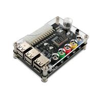 Kueohse Fuente de AlimentacióN ATX de 24 Placa de ConexióN Adaptador de MóDulo de AlimentacióN Conector Perilla de Voltaje Ajustable 6 Puertos USB 2.0