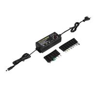 Kueohse Fuente de Alimentación Universal 24V3A 72W, Adaptador de CA A CC 3V-24V Adaptador de Corriente Ajustable con Pantalla de Voltaje LED Enchufe Europeo