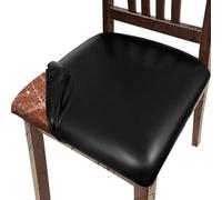 Kueohse Fundas de Sintético para Sillas de Comedor, Impermeables y Elásticas, para Comedor y Cocina, 4 Unidades.B