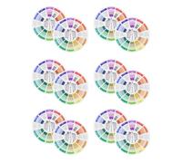 Kueohse GuíAs de Mezcla de Colores, 12 Juegos de 9 Pulgadas Rueda de Color Creativa Mezcla de Pintura GuíA de Aprendizaje Herramienta de EnseñAnza de Arte para Mezclar Pintura