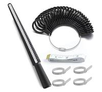 Kueohse Herramienta de Medición de Anillos de 7 Piezas para Hombres y Mujeres, Incluye Medidor de Anillos para Dedo, Medidores de Anillos y Kit para Hacer Anillos