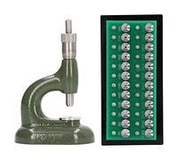 Kueohse Herramienta de ReparacióN de Relojes, Conjunto de Prensa de Reloj, Carcasa Trasera Reloj, Herramienta de JoyeríA de, AleacióN de Aluminio Verde con 48 Uds. De Troqueles