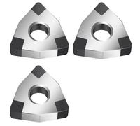 Kueohse Herramienta de Torno CNC con Inserto de CBN TNGA para Corte de Acero y Fundición, 3 Pieza WNMG160408