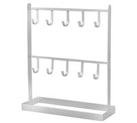 Kueohse Hierro de Mesa Joyas Joyas Pendiente Colgante Collar Anillo Pendiente Pendiente Estante Estante de ExhibicióN Porche Estante de Llaves