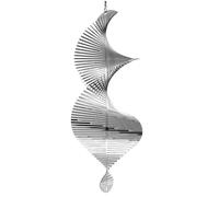 Kueohse Hilanderos de Viento Colgantes 3D Spinner de Viento Decoraciones de Esculturas de Metal de Acero Inoxidable, Esculturas de Viento Heliciformes