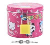 Kueohse Hucha con diseño de cilindro, diseño de , caja de ahorro de dinero con cerradura y 2 llaves