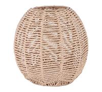 Kueohse Iluminación de la casa de ratán cubierta de araña tejida hecha a mano pantalla retro pantalla de familia de acogida lámpara decorativa