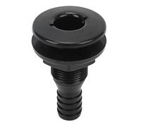 Kueohse Imbornal de Drenaje de Agua del ABS 3/4 Pulgada Negro a TravéS del Conector Manguera Acoplamiento Salida de Drenaje Hardware de Reemplazo