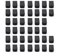 Kueohse Inserciones de Tubo con Tapa de de PláStico Insertos de Tubo de 25 Mm X 50 Mm 40 Piezas Negro