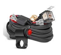Kueohse Interruptor de Luz de para Motocicleta, Barra de Luz para Coche, Camión, 120W, Accesorios de Cable, Luz de Trabajo, Luz Antiniebla, Arnés de Cableado de Nylon On/Off.