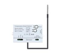 Kueohse Interruptor de sensor de temperatura WiFi Tuya de 2,4 G con sonda de 2 metros para vigilancia inteligente del hogar