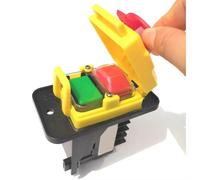 Kueohse Interruptor Electromagnético de 230/400 V, 16/12 A, con Botón Pulsador de Parada de Emergencia y Encendido/Apagado para Máquinas Herramienta Industriales.