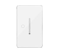 Kueohse Interruptor Inteligente Zigbee para Ventilador con Luz, Control Táctil de 1 Banda y Control Deslizante, Velocidad del Ventilador Se Requiere Usar con la Aplicación Tuya.