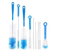 Kueohse Juego de 10 Cepillos para Limpieza de, Cepillo Limpiador de de Acero Inoxidable con Manejar, Kit de Cepillo con Manejar de Limpieza Profunda