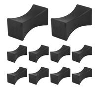 Kueohse Juego de 10 palillos pequeños para comer, color negro