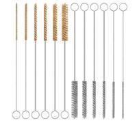 Kueohse Juego de 12 Cepillos de Alambre de Latón y Acero Inoxidable de 12 Pulgadas de, Cepillo para Limpiar Tubos de y Orificios