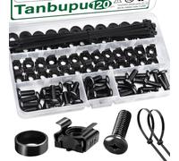 Kueohse Juego de 120 Piezas de Tuercas, Tornillos y Arandelas de Jaula M6 Autolock, Kit de Assortimento de Bridas para Montaje en Estantería de Servidor.