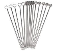 Kueohse Juego de 15 selecciones de cóctel de acero inoxidable