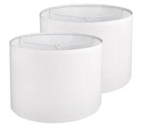 Kueohse Juego de 2 pantallas de lámpara blancas para lámparas de mesa, lámparas de pie, pantallas de repuesto simples