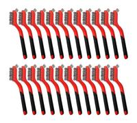 Kueohse Juego de 24 Cepillos de Alambre de Acero Inoxidable para Eliminar Óxido, Suciedad y Pintura.
