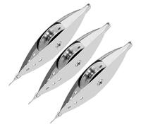 Kueohse Juego de 3 barcos Occhi de metal plateado para principiantes con accesorios de bobina, agujas de alta calidad