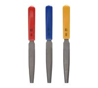 Kueohse Juego de 3 limas cónicas para guitarra con juego de limas ranuradas, de alambre de doble filo, herramienta de alambre para guitarra eléctrica para bajo 7,6