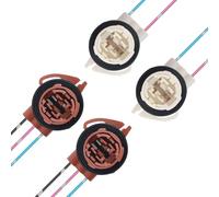 Kueohse Juego de 4 Portalámparas para Luces Traseras y Direccionales, 3156/3157, con Arnés y Conector Rápido.