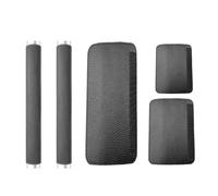 Kueohse Juego de 5 Cubiertas para Manijas de Puerta de Refrigerador, Ajustables para Electrodomésticos, para Mantener Su Cocina Limpia Negro
