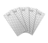 Kueohse Juego de 5 Piezas de Piedra de Afilar de Diamante, Afilador de Placa de Lapeado de Diamante de Grano Grueso/Medio/Fino, Grano 400/600/800/1000/1200