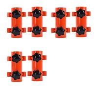 Kueohse Juego de 6 Piezas de Poste de Toldo, Tubo Fijo, Resistente Al Viento, Ajustable, Accesorios para Poste de Soporte para Tienda de Campaña Al Aire Libre, Color Naranja