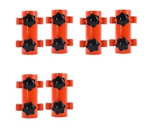 Kueohse Juego de 6 Piezas de Poste de Toldo, Tubo Fijo, Resistente Al Viento, Ajustable, Accesorios para Poste de Soporte para Tienda de Campaña Al Aire Libre, Color Naranja